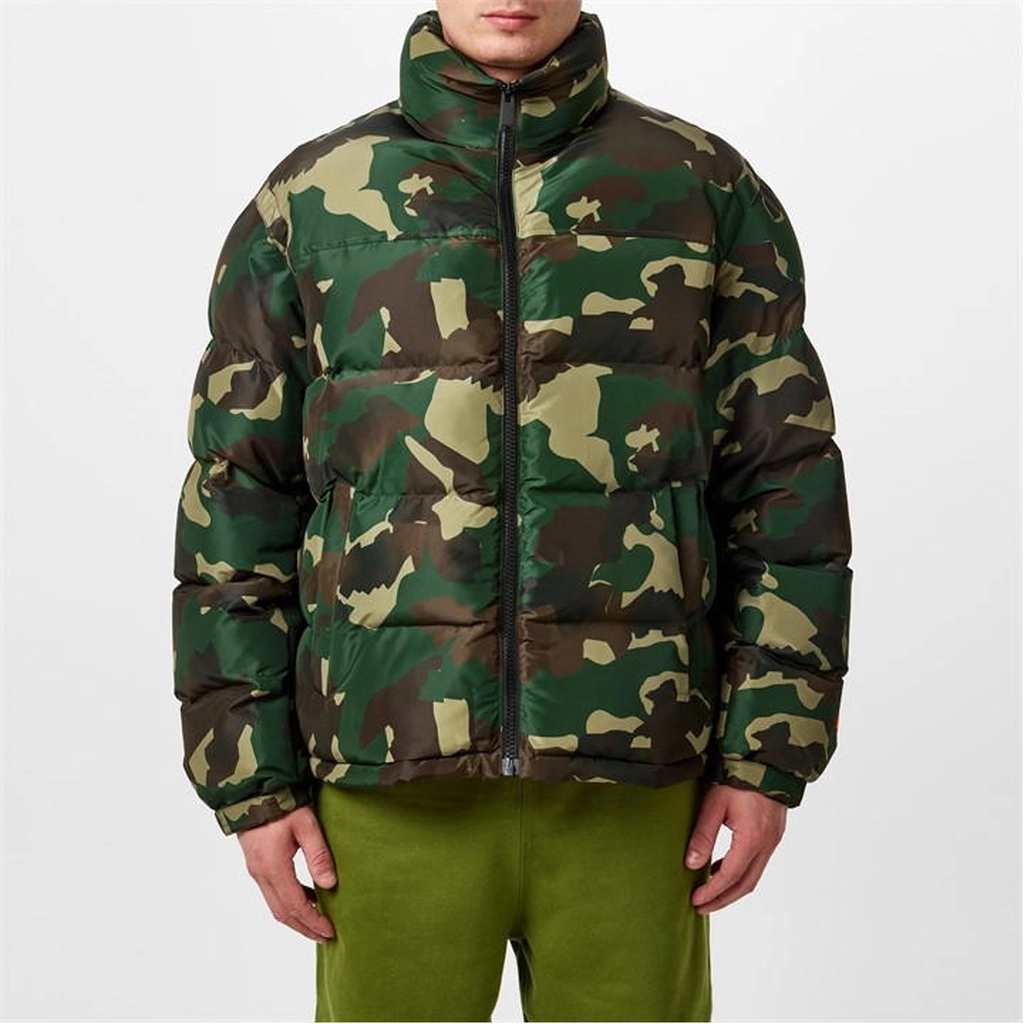 Heron Preston Nylon Camo Puffer Jacket - Green